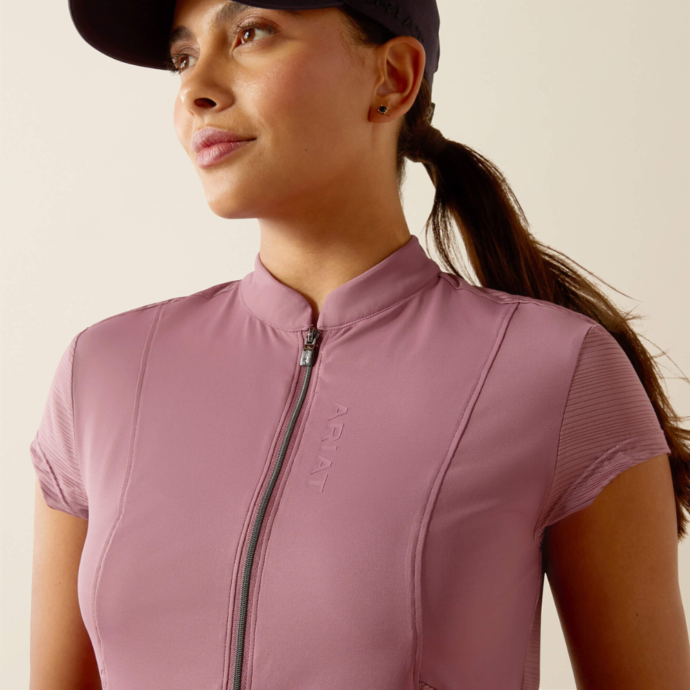 Ariat Breathe 1/4 Zip Baselayer, Tulipwood