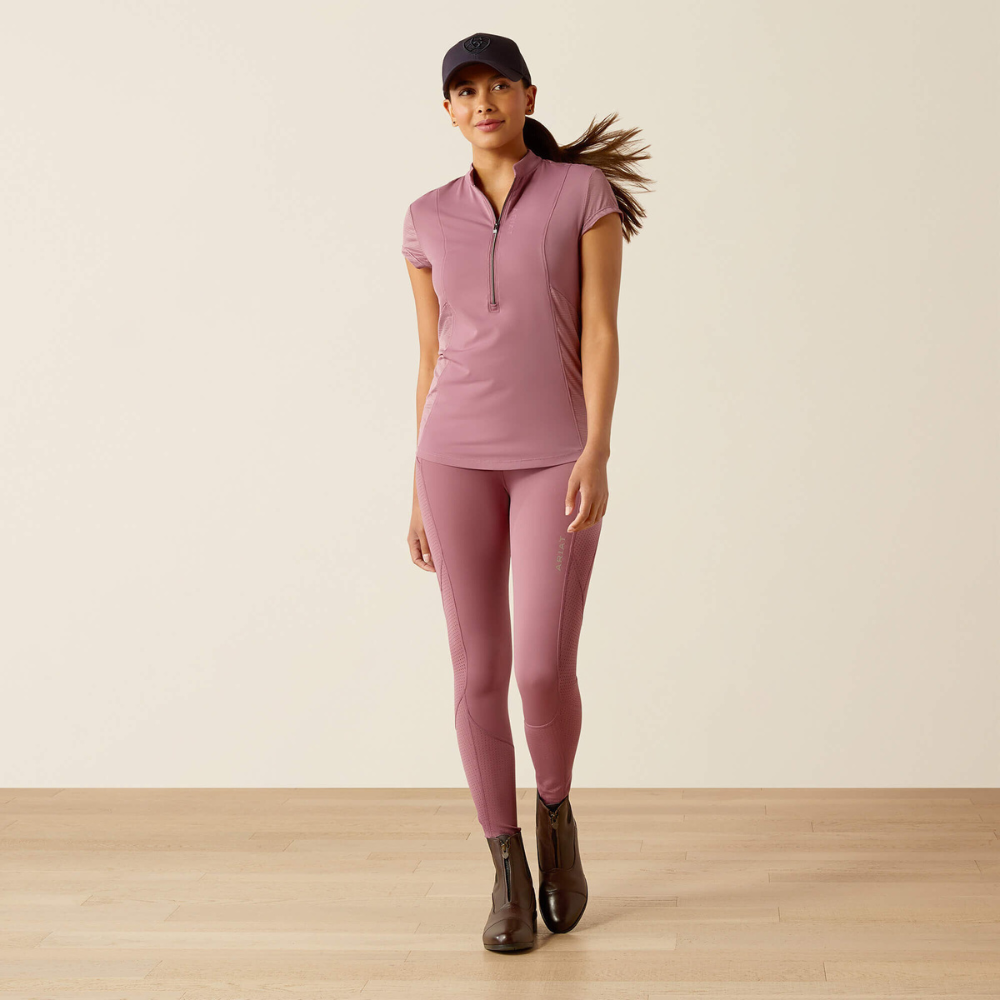 Ariat Breathe 1/4 Zip Baselayer, Tulipwood