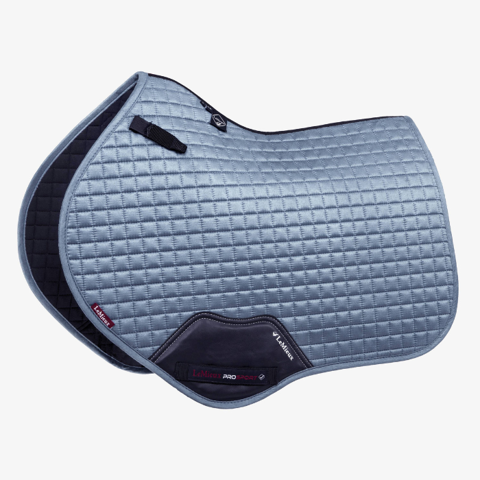 LeMieux Suede Close Contact Square Pad, Ice Blue