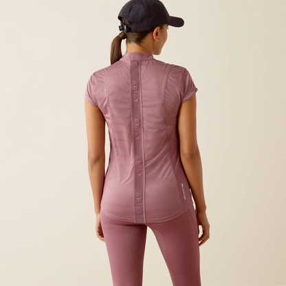 Ariat Breathe 1/4 Zip Baselayer, Tulipwood