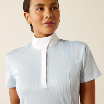 Ariat® Aptos Short Sleeve Show Shirt, Blue Stripe