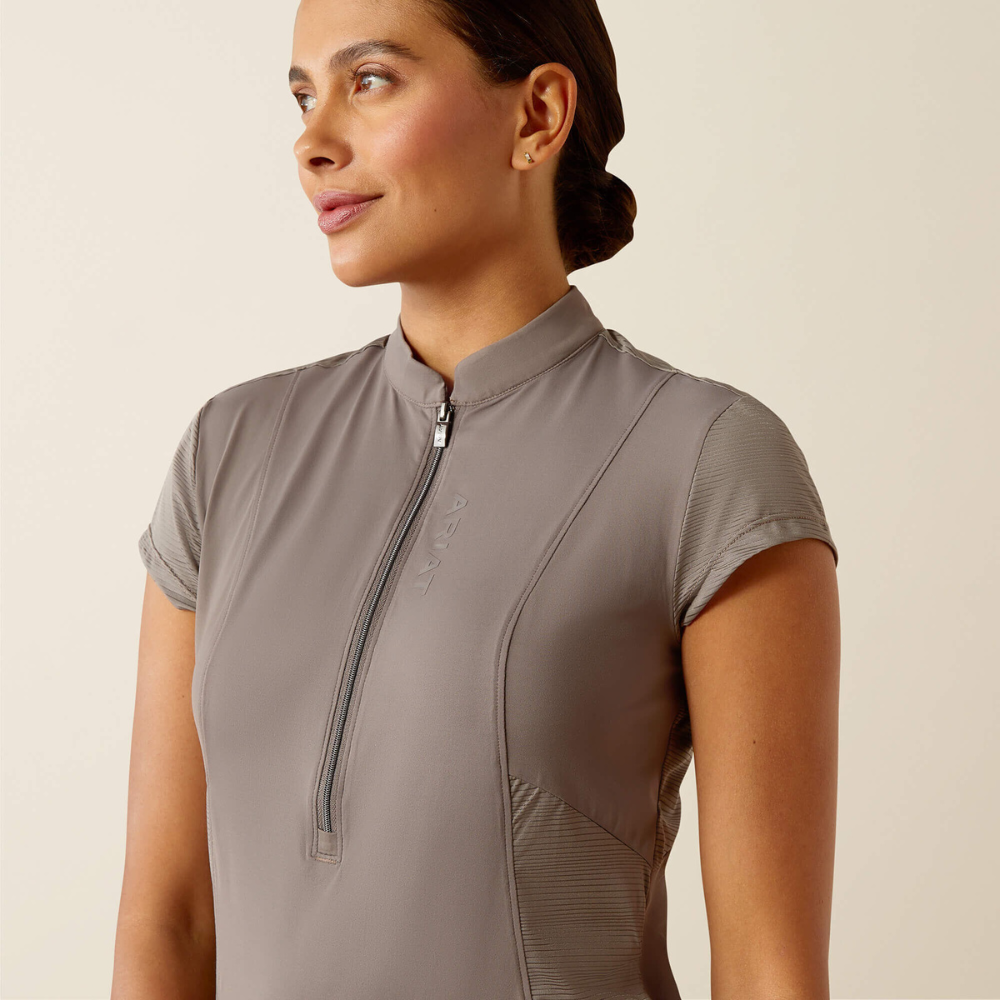 Ariat Breathe 1/4 Zip Baselayer, Plum Grey