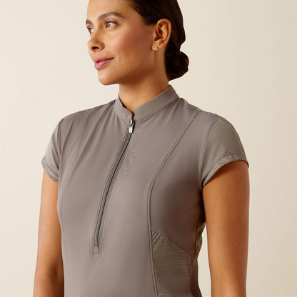Ariat Breathe 1/4 Zip Baselayer, Plum Grey