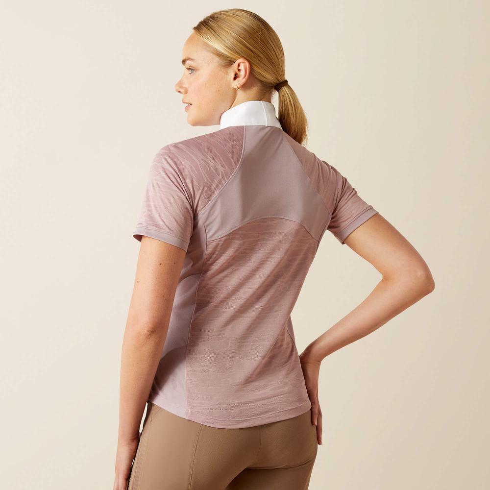 Ariat Aptos Vent 2.0 Short Sleeve Show Shirt, Sea Fog