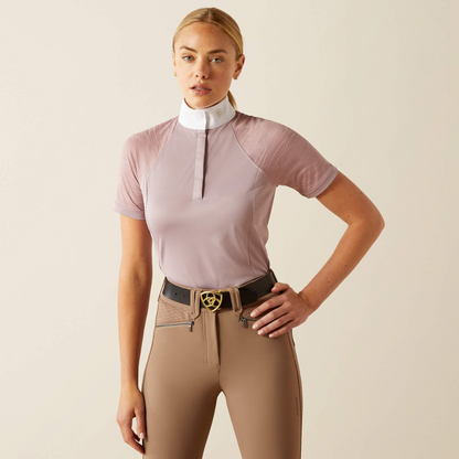 Ariat Aptos Vent 2.0 Short Sleeve Show Shirt, Sea Fog
