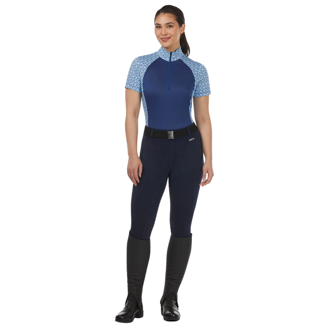 Kerrits Coolcore Silicone Full Leg Riding Tech Tight, Galaxy Blue