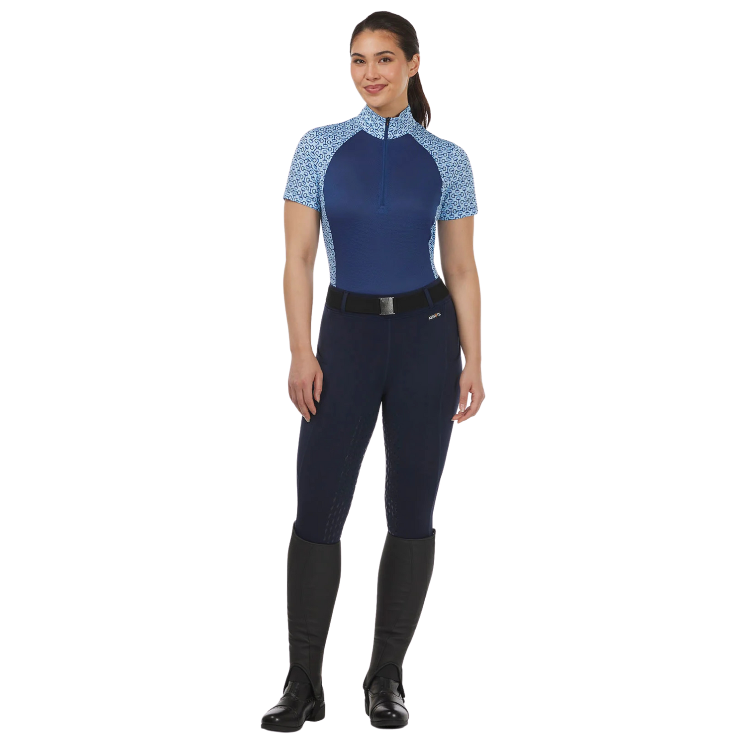 Kerrits Coolcore Silicone Full Leg Riding Tech Tight, Galaxy Blue