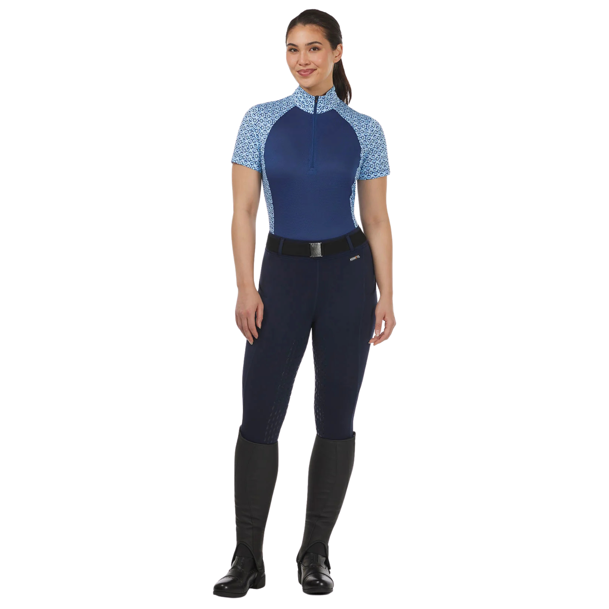 Kerrits Coolcore Silicone Full Leg Riding Tech Tight, Galaxy Blue