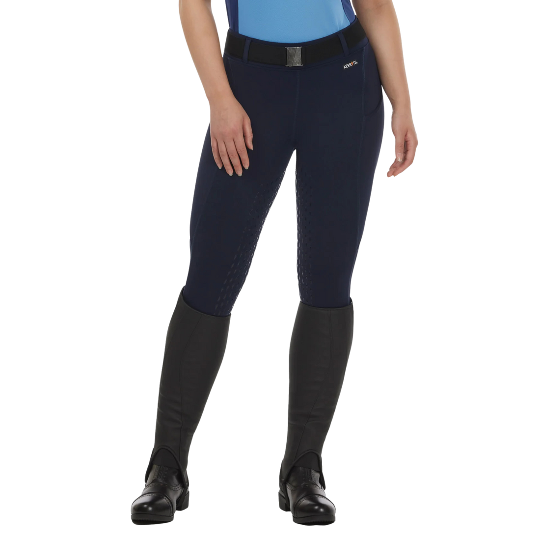 Kerrits Coolcore Silicone Full Leg Riding Tech Tight, Galaxy Blue
