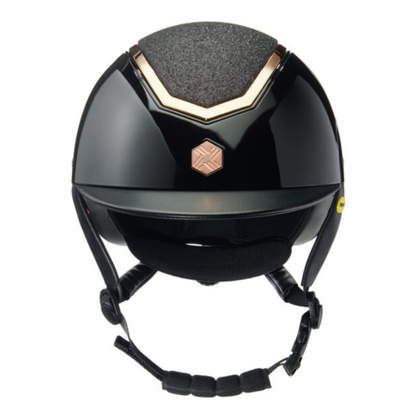 EQx by Charles Owen Kylo MIPS Wide Brim Black Gloss/Rose Gold Sparkly Helmet