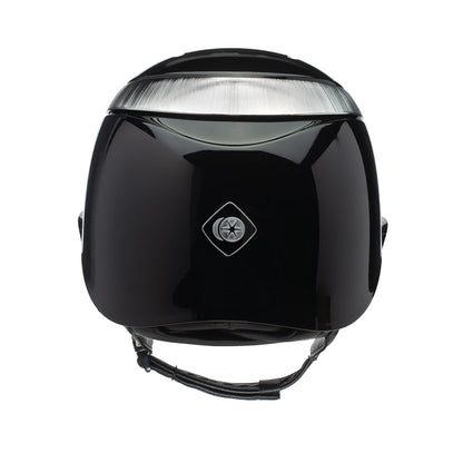 Charles Owen Halo Luxe Wide Peak Black Gloss/Platinum Helmet