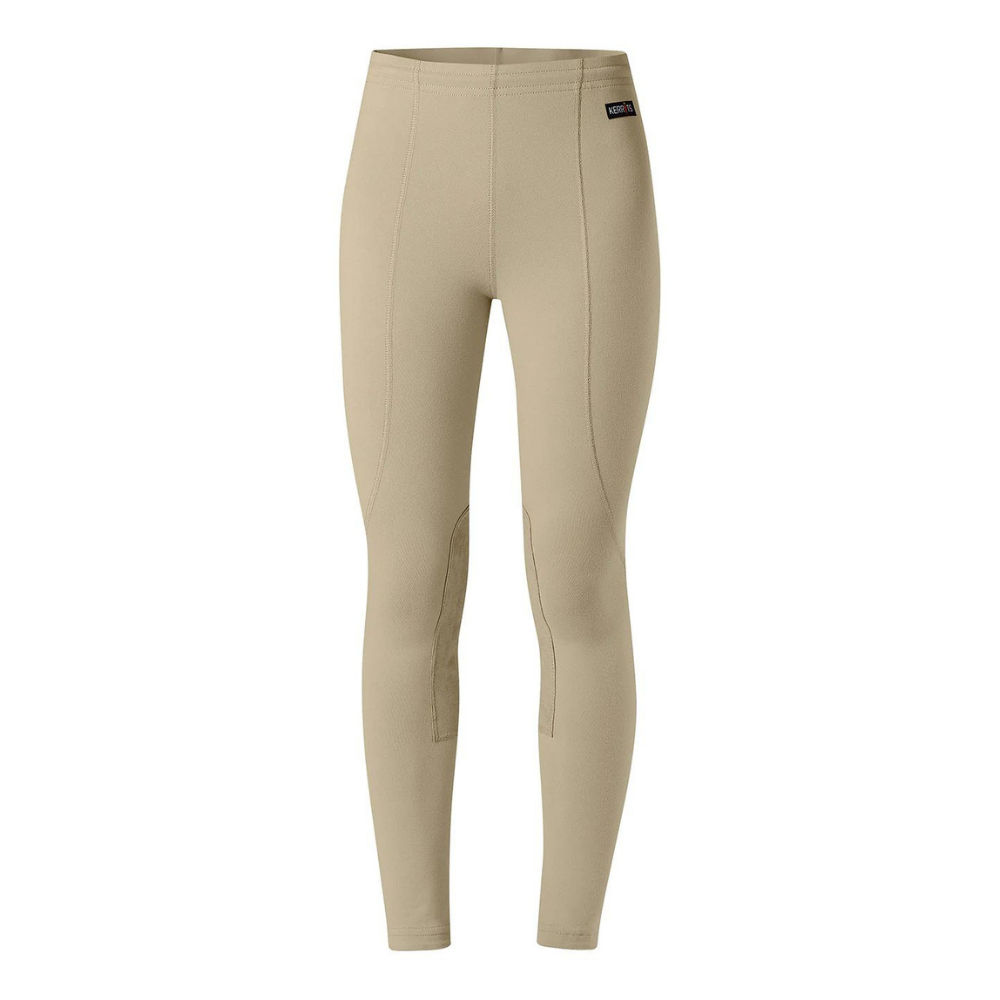 Kerrit Kids Performance Knee Patch Riding Tight,  Black &amp; Tan