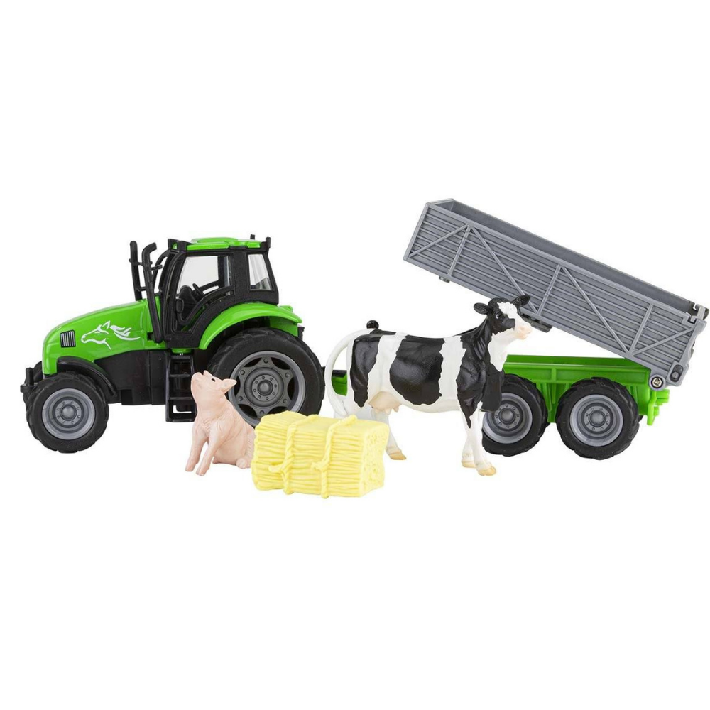 Breyer Farms Tractor &amp; Tag-A-Long Wagon