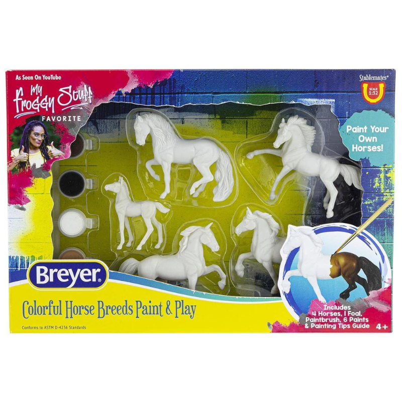 Breyer Stablemates Colorful Breeds Paint &amp; Play