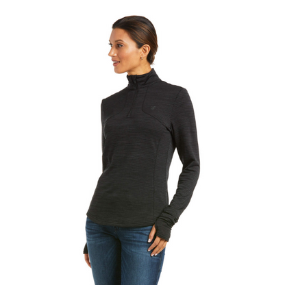 Ariat Gridwork 1/4 Zip Baselayer, Black
