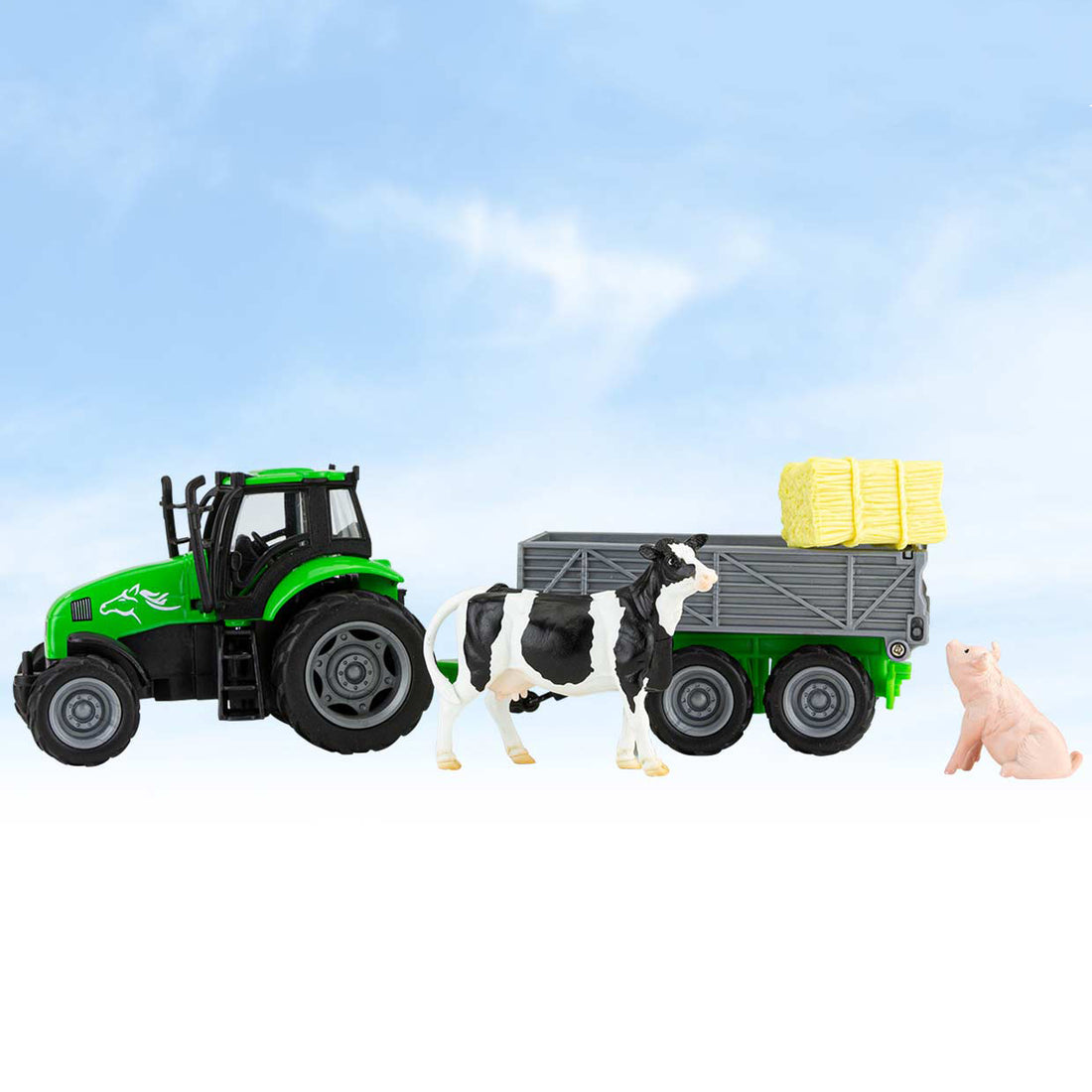 Breyer Farms Tractor &amp; Tag-A-Long Wagon