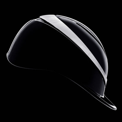 Charles Owen Halo Luxe Wide Peak Black Gloss/Platinum Helmet