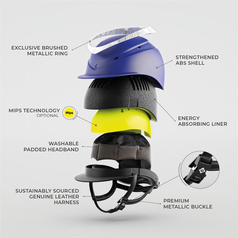 Charles Owen Halo Luxe Wide Peak MIPS Helmet, Black Matte/Black